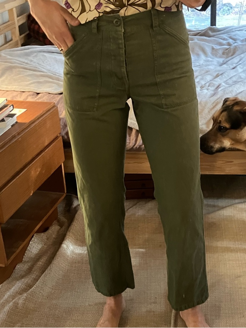 TOPO Design Sz 2 army green pants